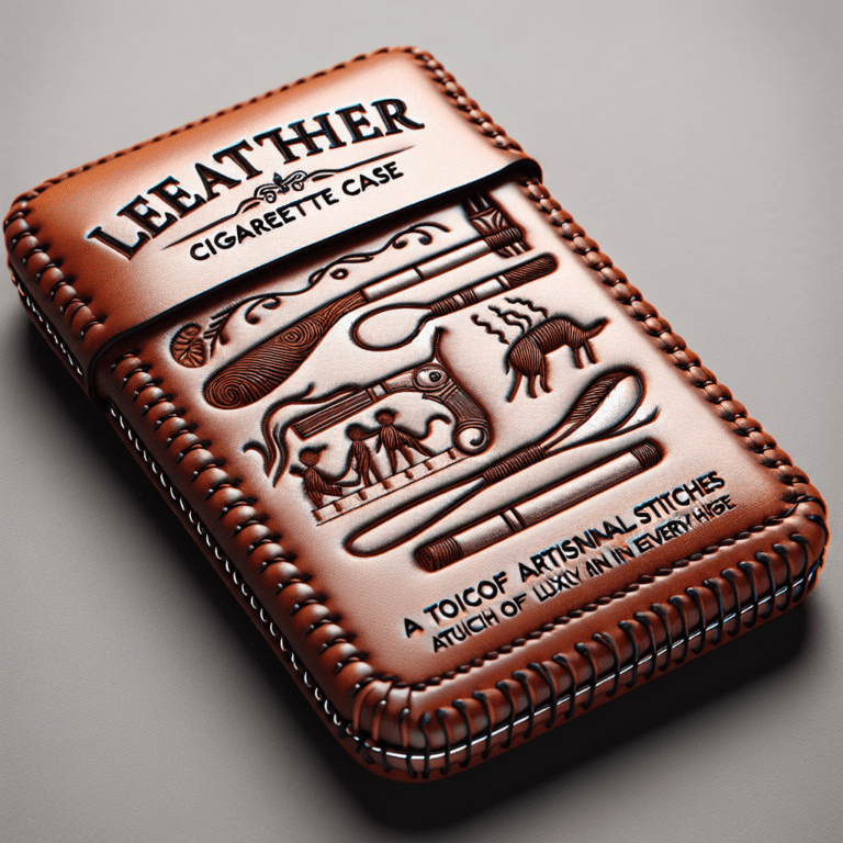 Pitillera De Cuero Con Costuras Artesanales: Un Toque De Lujo En Cada Detalle