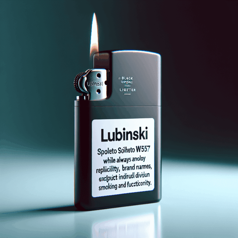Encendedor Lubinski Spoleto WD557 NEGRO: estilo y funcionalidad