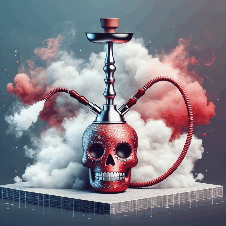 Shisha Champ Mexican Skull Hookah Rojo 30c: personalidad en cada bocanada
