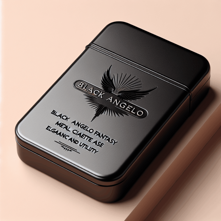 Pitillera Metálica Angelo Fantasia Negro: elegancia y utilidad